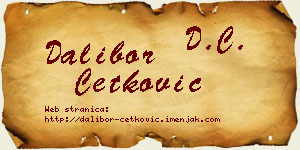 Dalibor Ćetković vizit kartica
